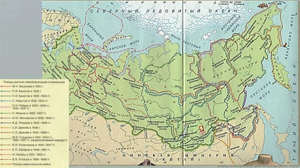 Покорение Сибири 17 век карта. Освоение Сибири в 17 веке карта. Сибирь и Дальний Восток в 17 веке. Карта Первопроходцев 17 века.