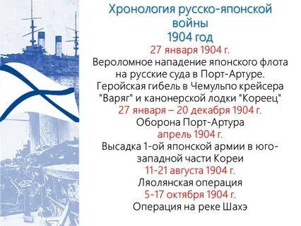 Хронология русско японской