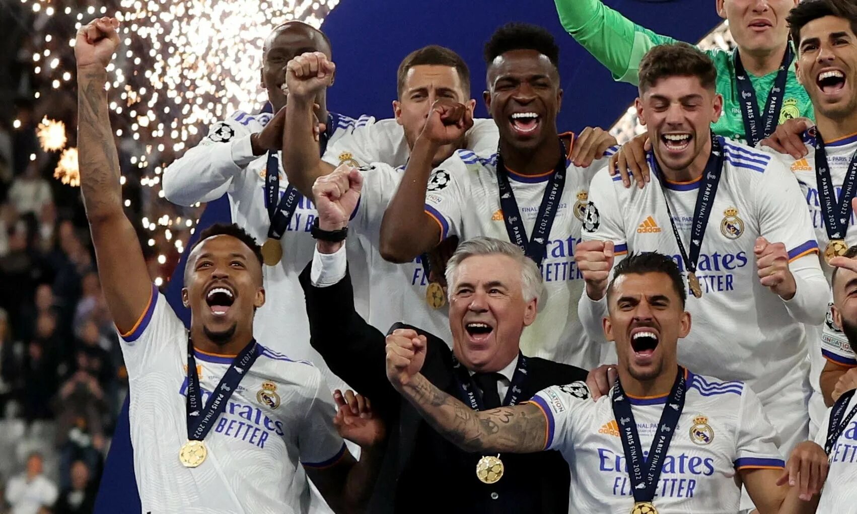 Реал Мадрид победа в Лиге чемпионов 2022. Реал Мадрид лига чемпионов 2022. Анчелотти Реал Мадрид финал Лиги чемпионов. Реал Мадрид ЛЧ 2022.