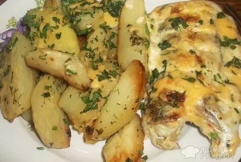 Судак в духовке с картошкой