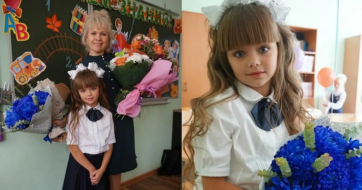 Настя пошла в школу. Настя князева 1 сентября. настя князева первоклассница.