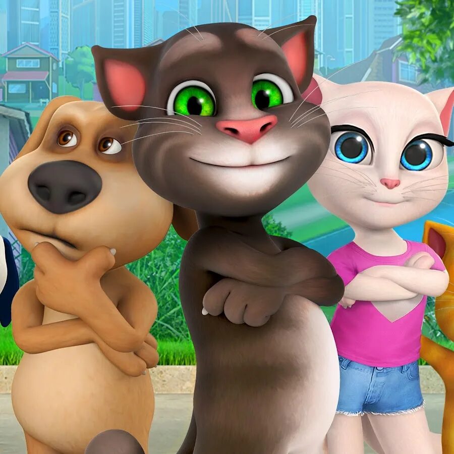 1 версия говорящего тома. Том и его друзья. Talking Tom и его друзья. Игра talking Tom friends Джинджер. Том и его друзья 2.