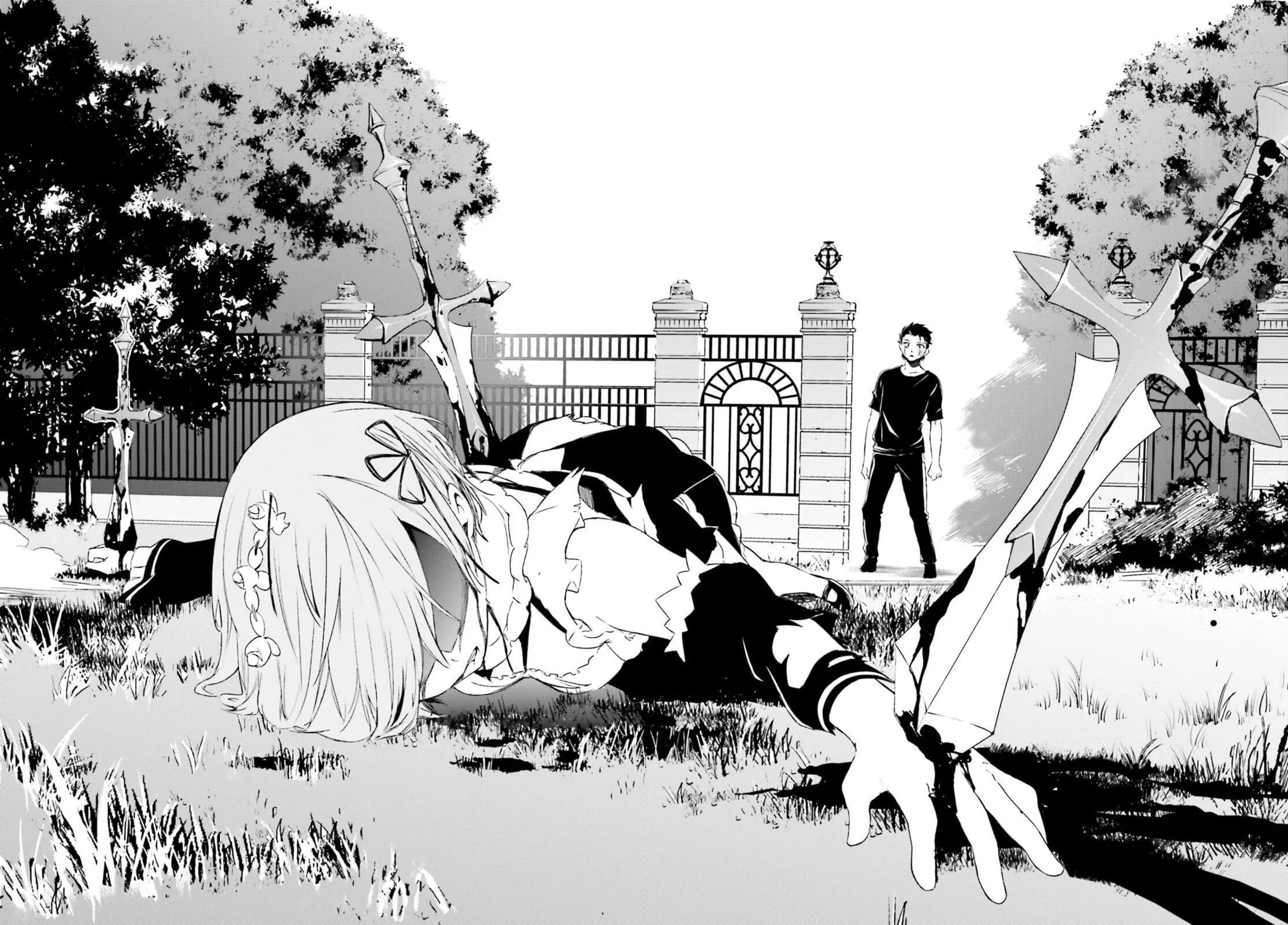 Беззаботная жизнь в ином мире 3. Страницы манги ре зеро. re:zero. жизнь с нуля в альтернативном мире манга. re zero манга смерть субару.