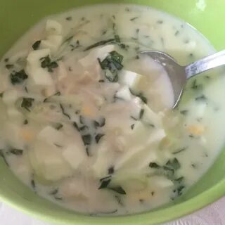 Кефир яйцо зелень