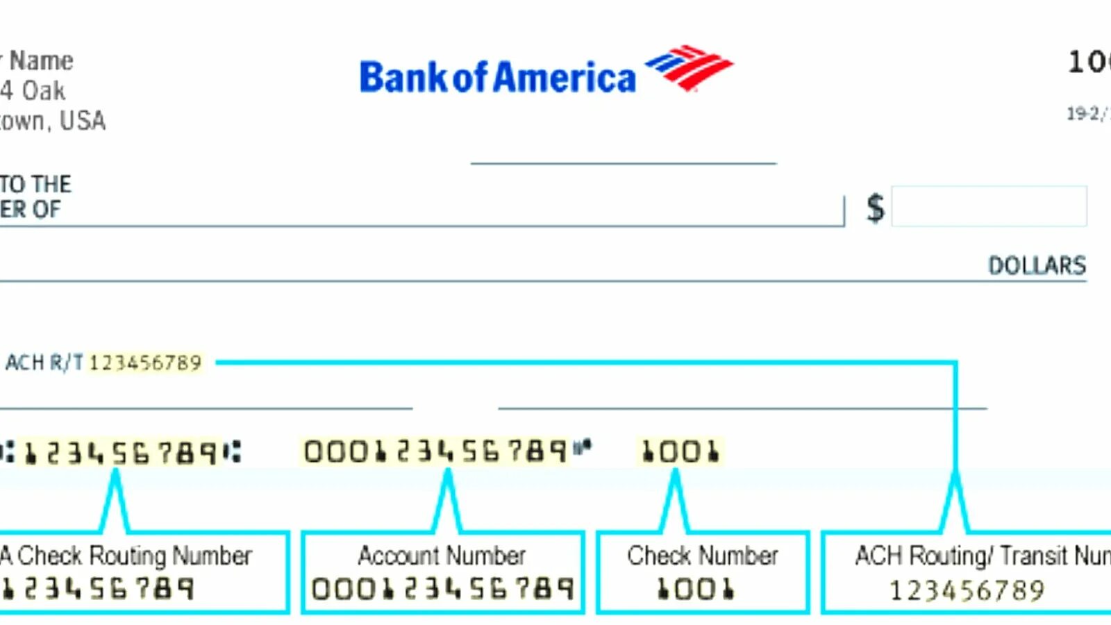 Чек банка Bank of America. Routing Transit number. Номер счета Bank of America. Routing number Bank of America.