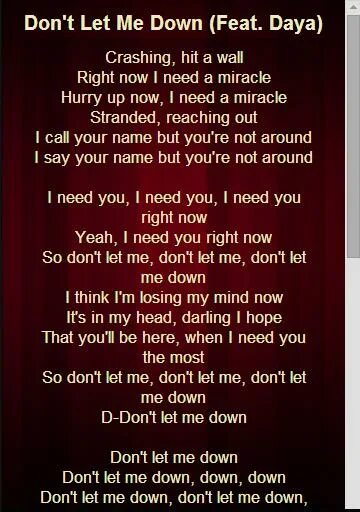 Don t let me перевод. Don t Let me down текст. Don't Let me down слова. Let me down текст. Текст песни don't Let me down.