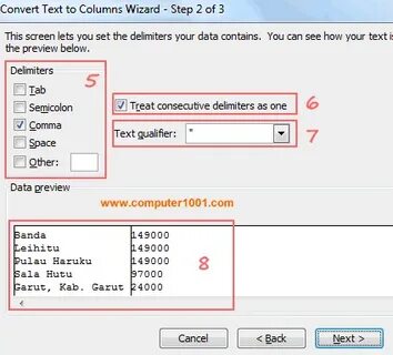 Text column