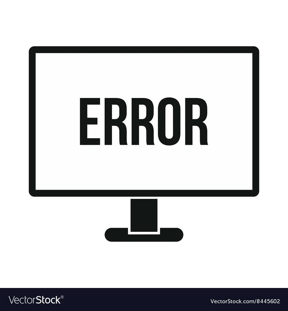 Error sign. Знак ошибки. значок монитора. табличка ошибки на мониторе. знак error.