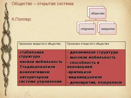 Общество закрытая система