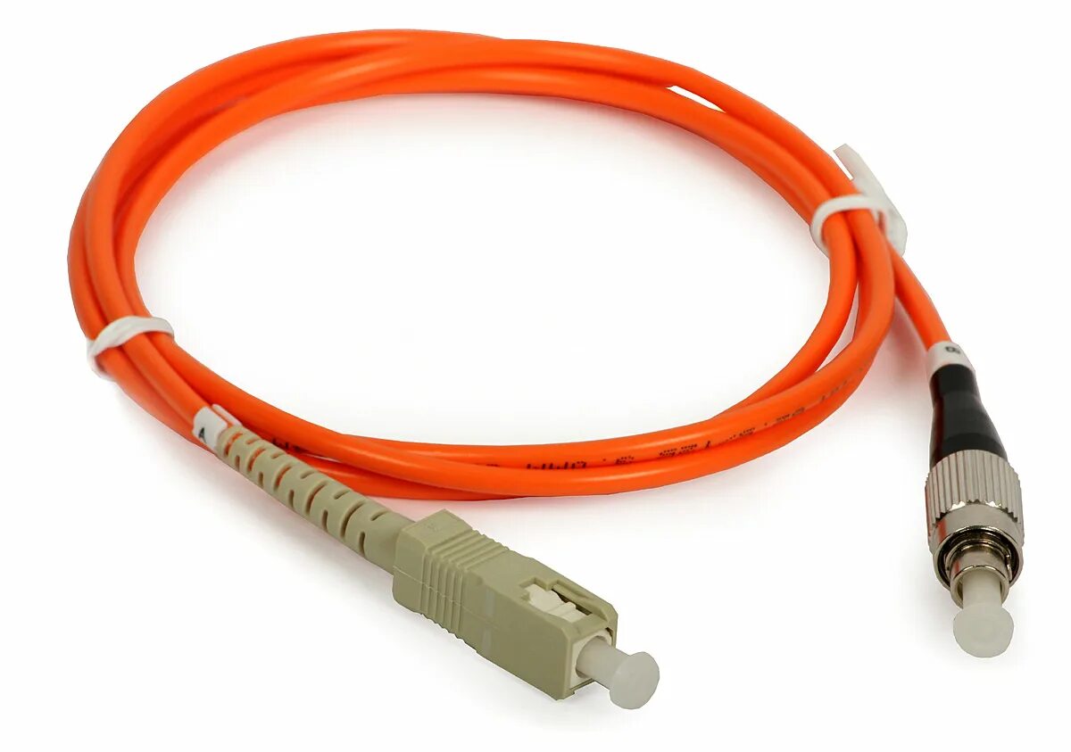 Патч корд st sc. 0м (simplex). 0mm. St-коннектор для многомодового кабеля 50/125. Оптический патч корд st-st.
