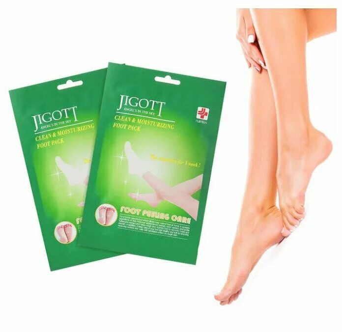 Маска-носки для пилинга ног Jigott clean & Moisturizing foot Pack. Пилинг носочки Jigott. Носочки - пилинг Jigott foot peeling. Отшелушивающие пилинг-носочки clean & Moisturizing foot Pack 1 пара.