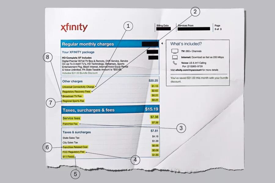 Other charge. Xfinity Internet Bill.