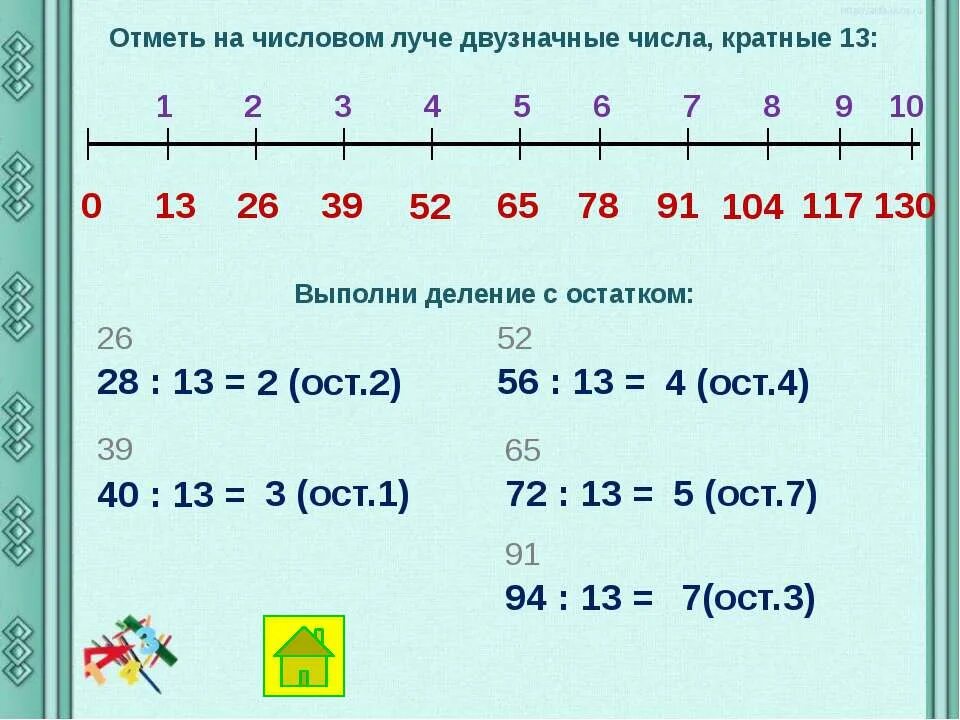 Какие числа на числовом луче. Числовой луч кратные 16. деление на числовом луче. отметь на числовом луче двузначные числа кратные 15. деление на двузначное с остатком.