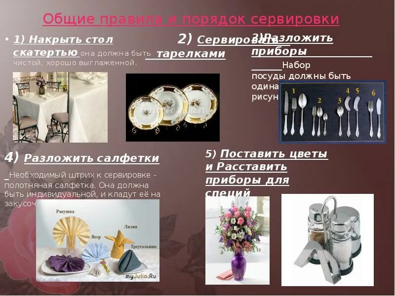 Праздничный этикет - сервировка праздничного стола, сладкий стол, правила поведе