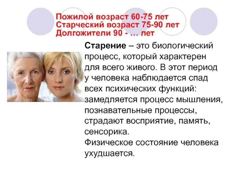 Изменения в организме после 40