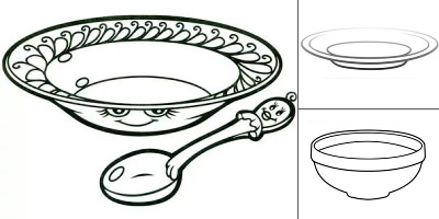 тарелка раскраска