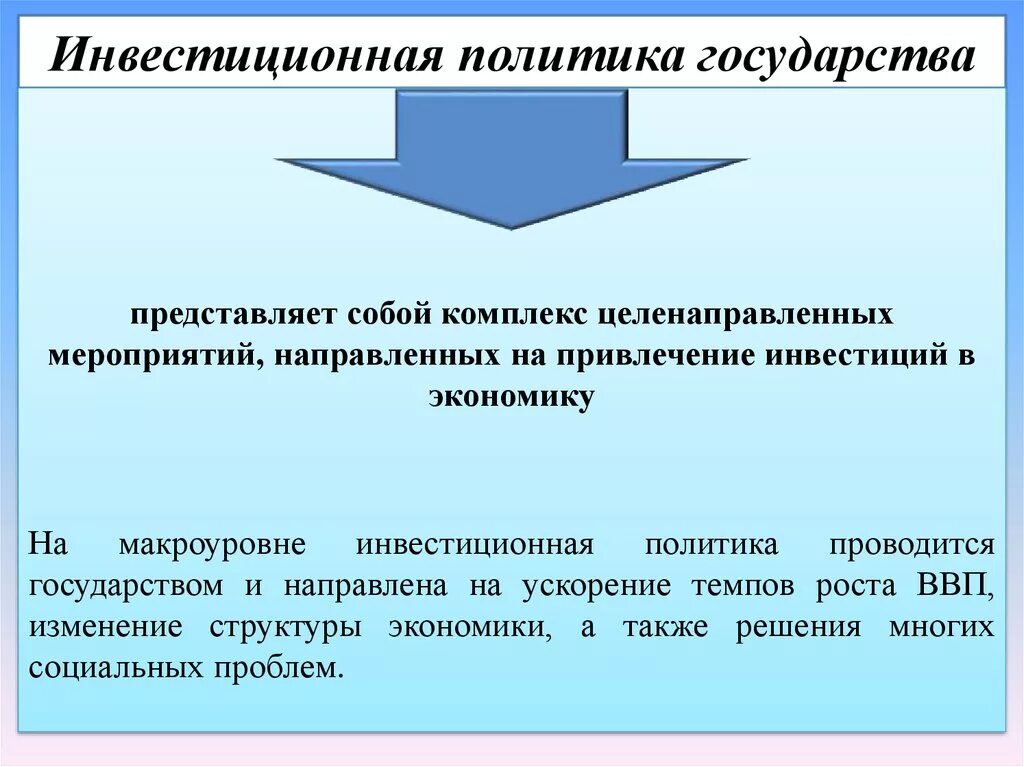 Направление инвестиционной политики. Инвестиционная политика государства. Инвестиционная политика государства направлена на. Государственная инвестиционная политика. Задачи государственной инвестиционной политики.