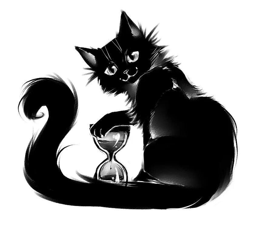 Рисунки черных кошек