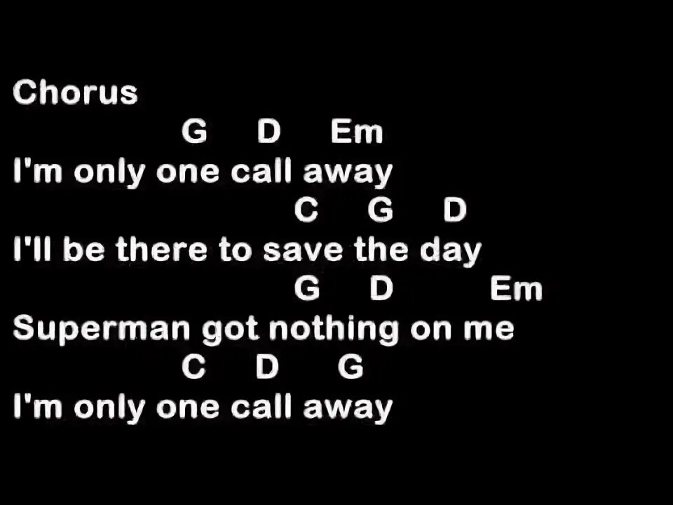 Call one and only. Call one and only