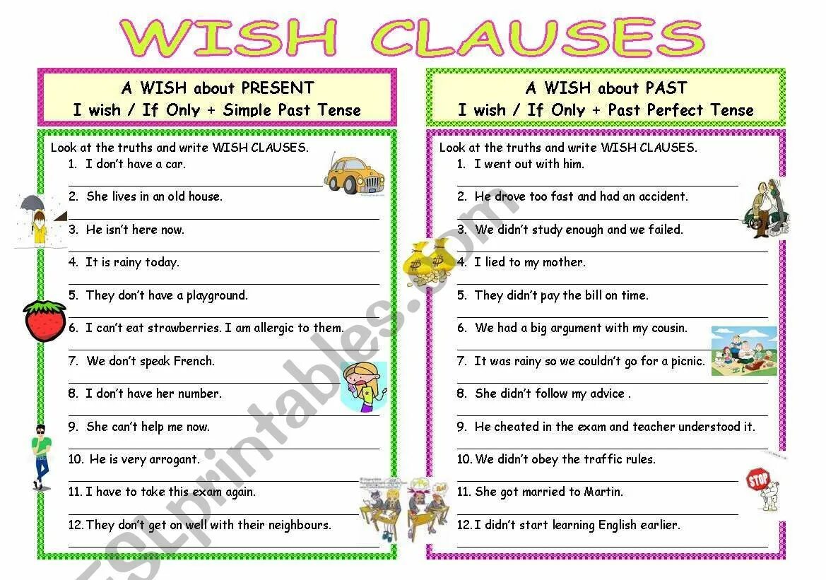 Past simple past perfect worksheets pdf. Wish задания. Wishes в английском языке упражнения. Конструкция i Wish past perfect. Wish упражнения с ответами.