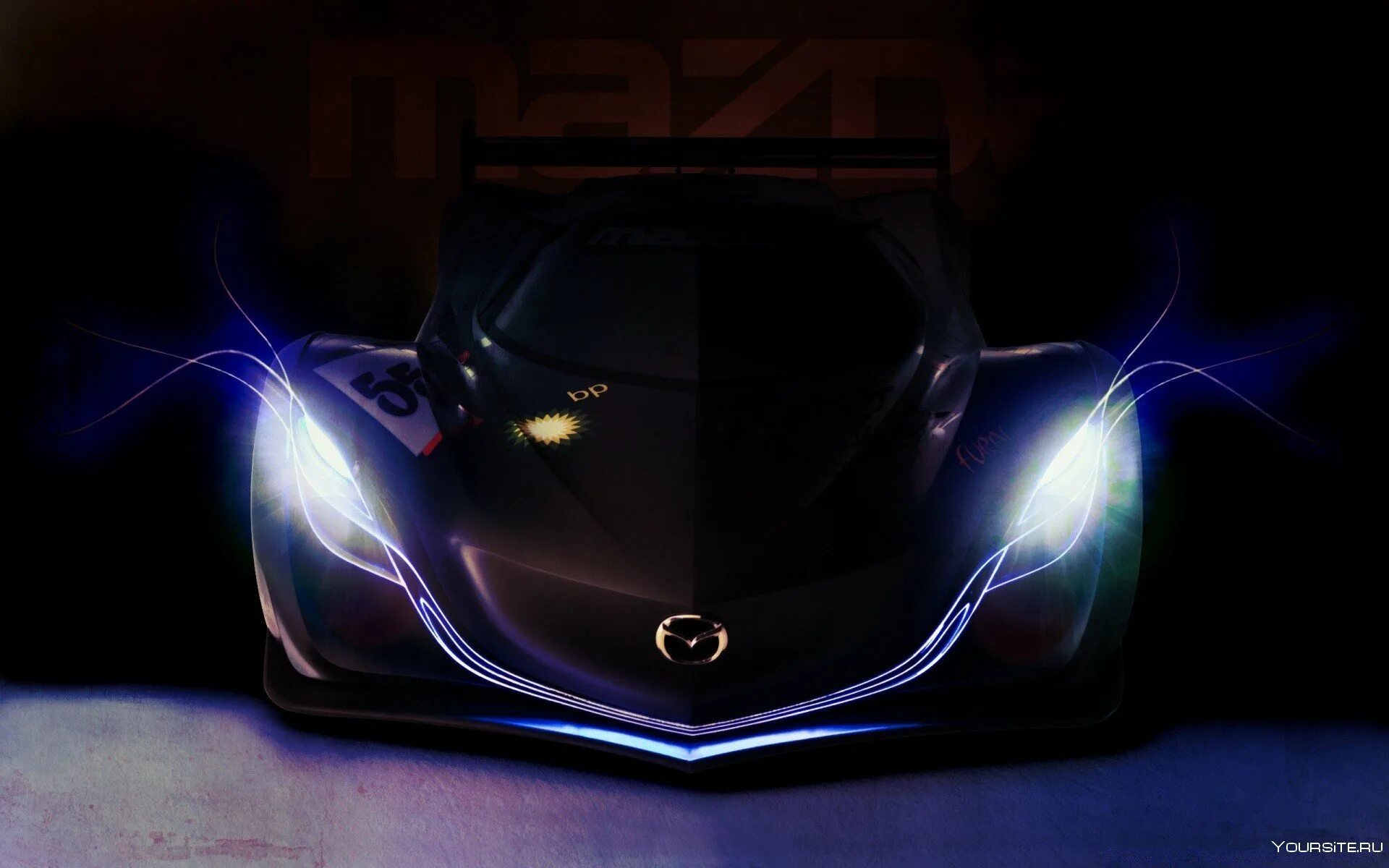 Mazda Furai фары. Мазда фурай ночью. Mazda Furai обои. Красивые фары. Фары черной машины