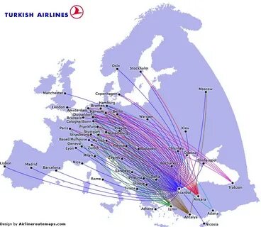 Схема авиалиний