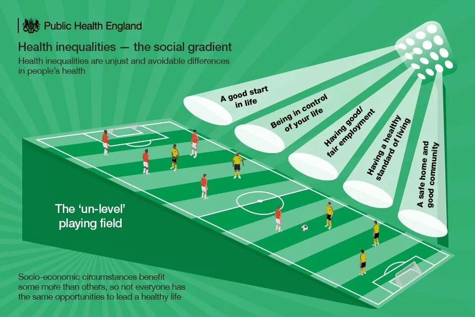 A level playing field. Leveling the playing field. a level playing field идиома. inequalities in health.