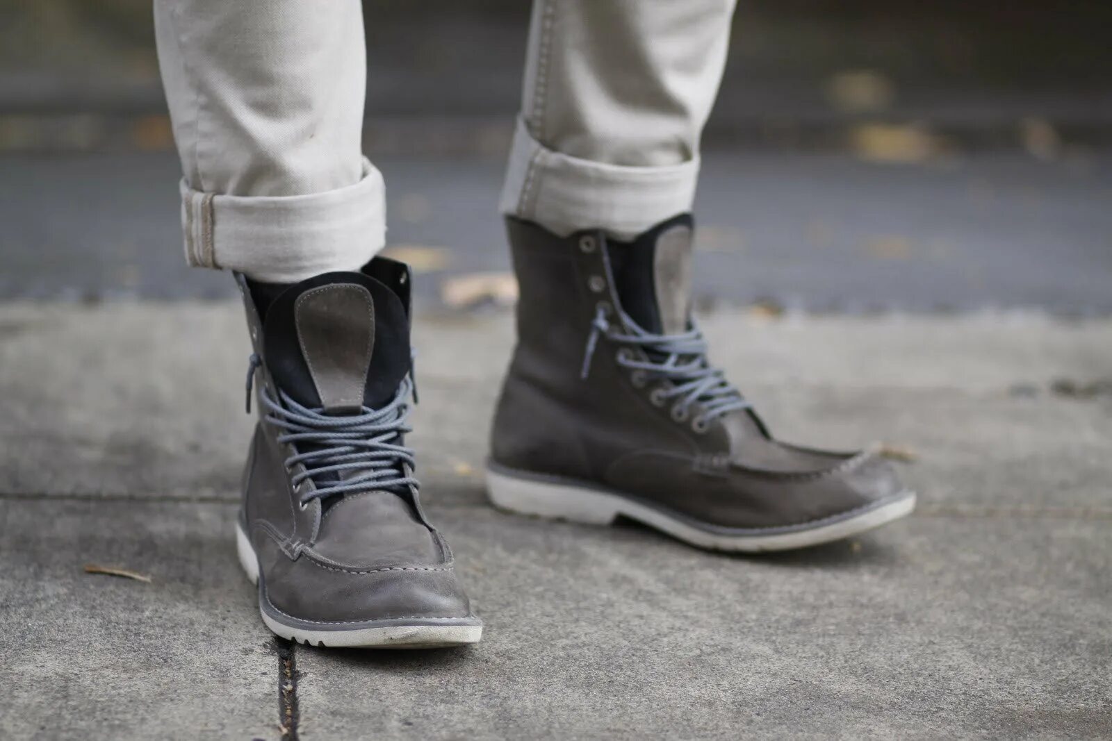 Gray boot