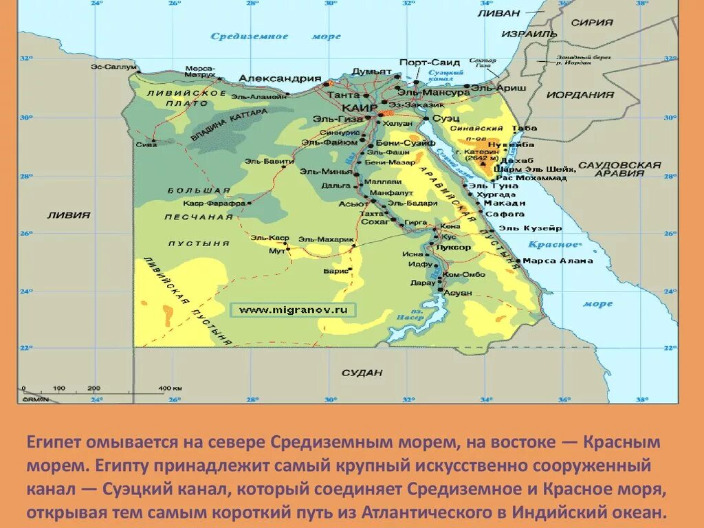 Египет какое море омывает