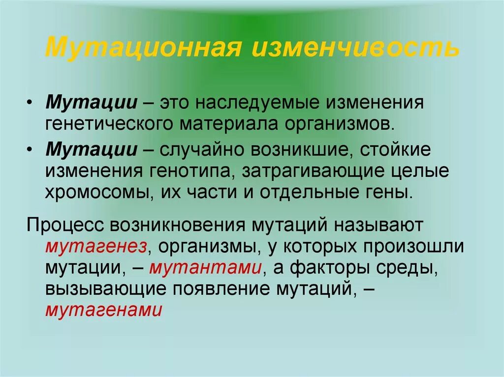 Мутационный процесс результат. Мутационная изменчивость. Факторы мутационной изменчивости. Возникновение мутационной изменчивости. Мутационная изменчивость мутанты мутагены.