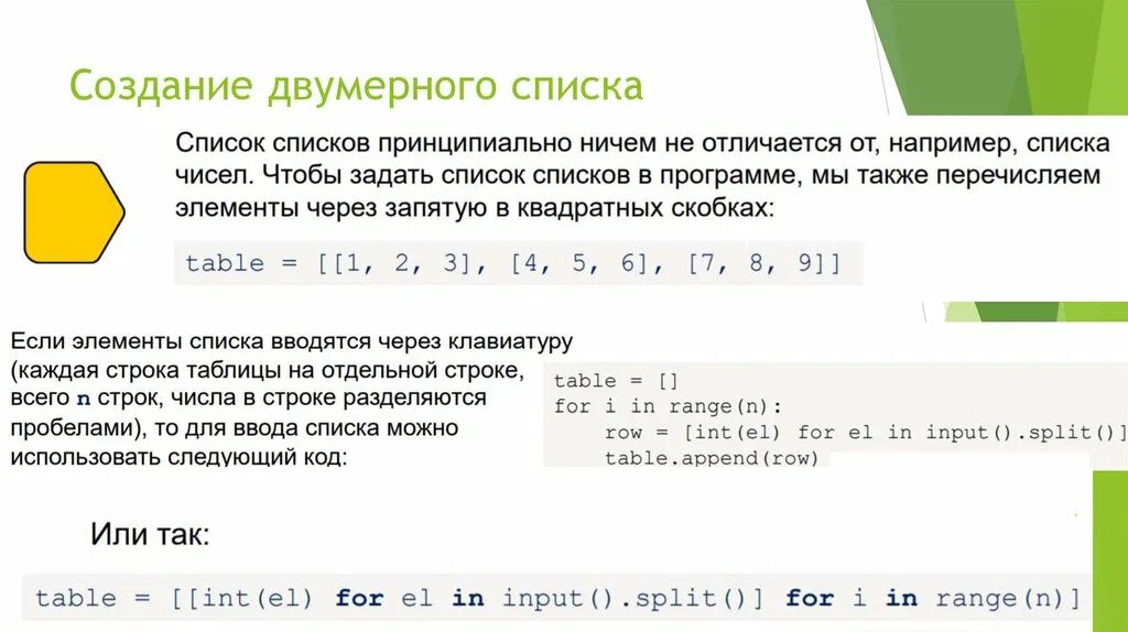 Вложенные списки в python. Создание списка в питоне. Список в питоне примеры. Двумерный список пример. Двумерный список в питоне.