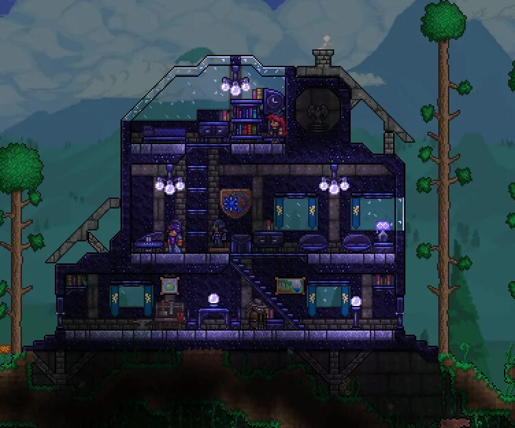 Alchemist terraria. Террария лаборатория. Обсерватория террария. Террария лаборатория постройка. Террария дома для НПС.