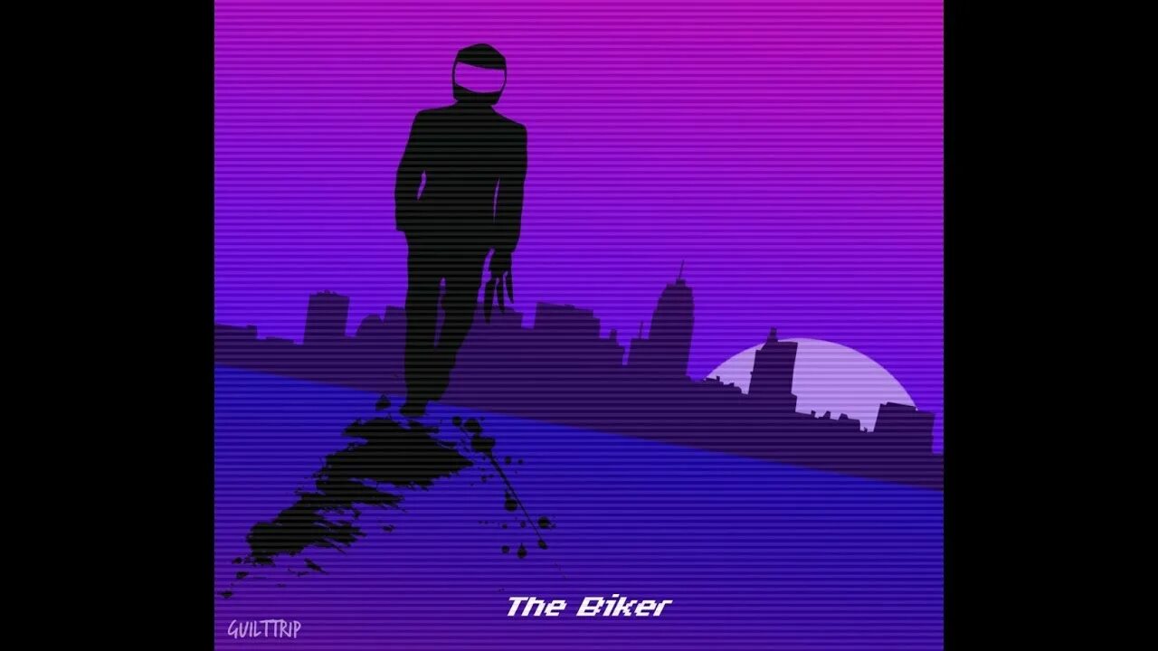 Push it to the limit. Pixel biker neon. push it to the limit retro wave.