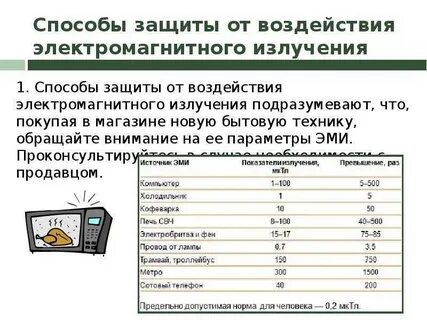 Какая защита от электромагнитного излучения