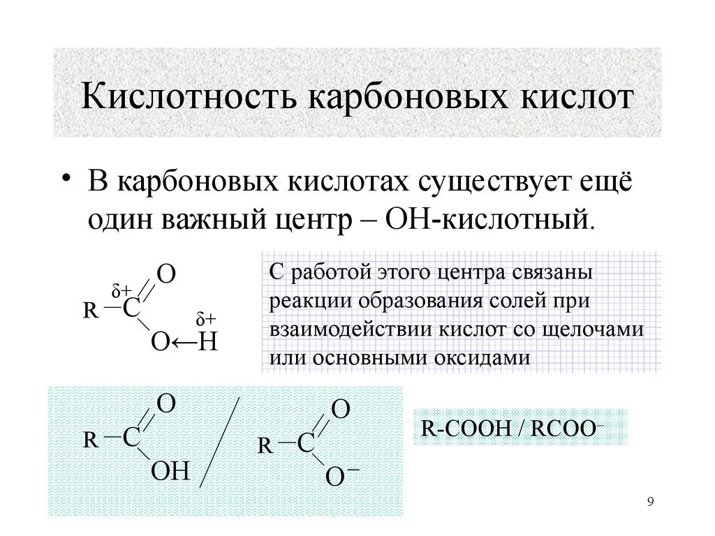 Кислотность и основность карбоновых кислот. Координационные полимеры карбоновых кислот. Карбоновые кислоты, определение, электронное строение. Строение карбоновых кислот кратко. Состав предельных одноосновных карбоновых кислот выражается