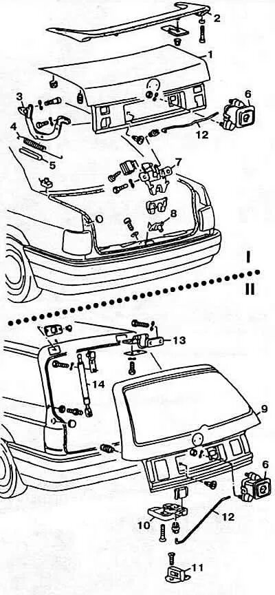 Дверь VW Passat b4 схема. Замок багажника VW b3 универсал. Замок багажника Volkswagen Passat b4. Тяга замка багажника Passat b3.