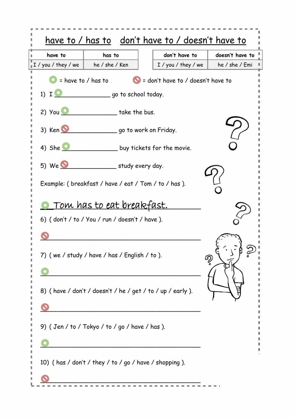 Do does grammar tasks
