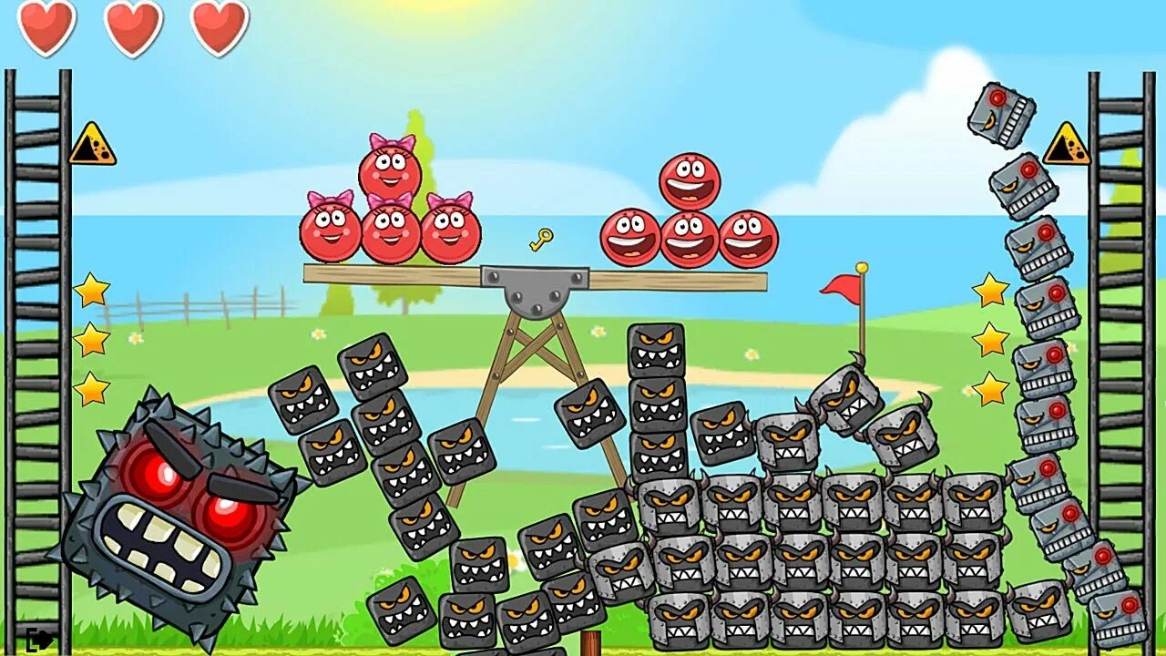 Игра ред бол 4 мод. Красный шарик 4 ред бол подземелье. Игра Red Ball 4 герои квадраты. Красный шарик игра квадрат.