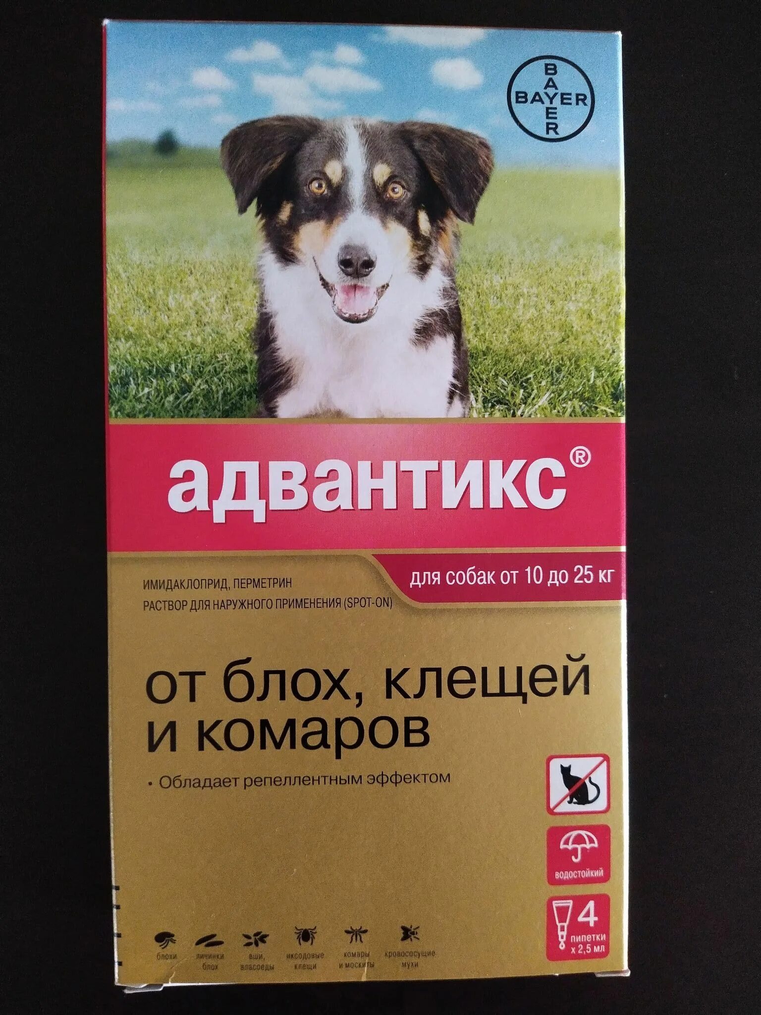 Адвантикс капли для собак до 4 кг. Адвантикс 10-25.