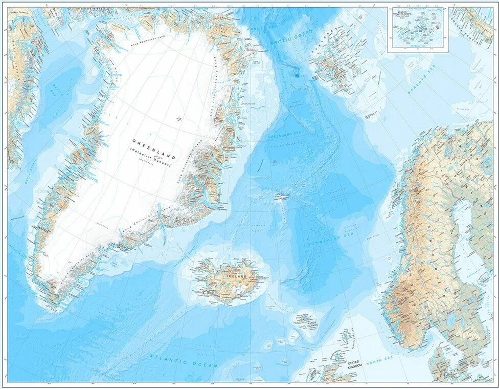 Остров Гренландия на карте. Гренландия рельеф карта. Гренландия и Арктика на карте. Гренландия физ карта.