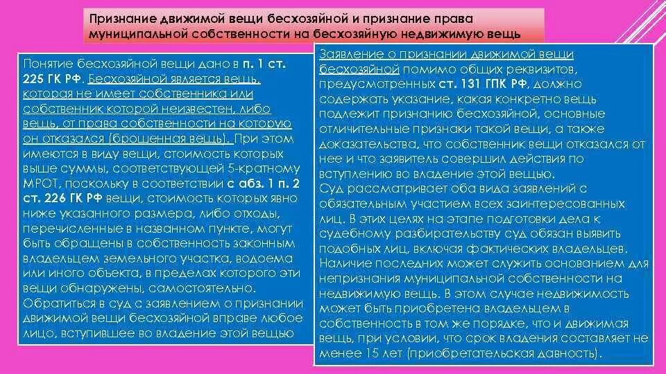 Признание бесхозяйным недвижимого имущества в муниципальную собственность. Признание бесхозяйным недвижимого имущества в муниципальную собственность