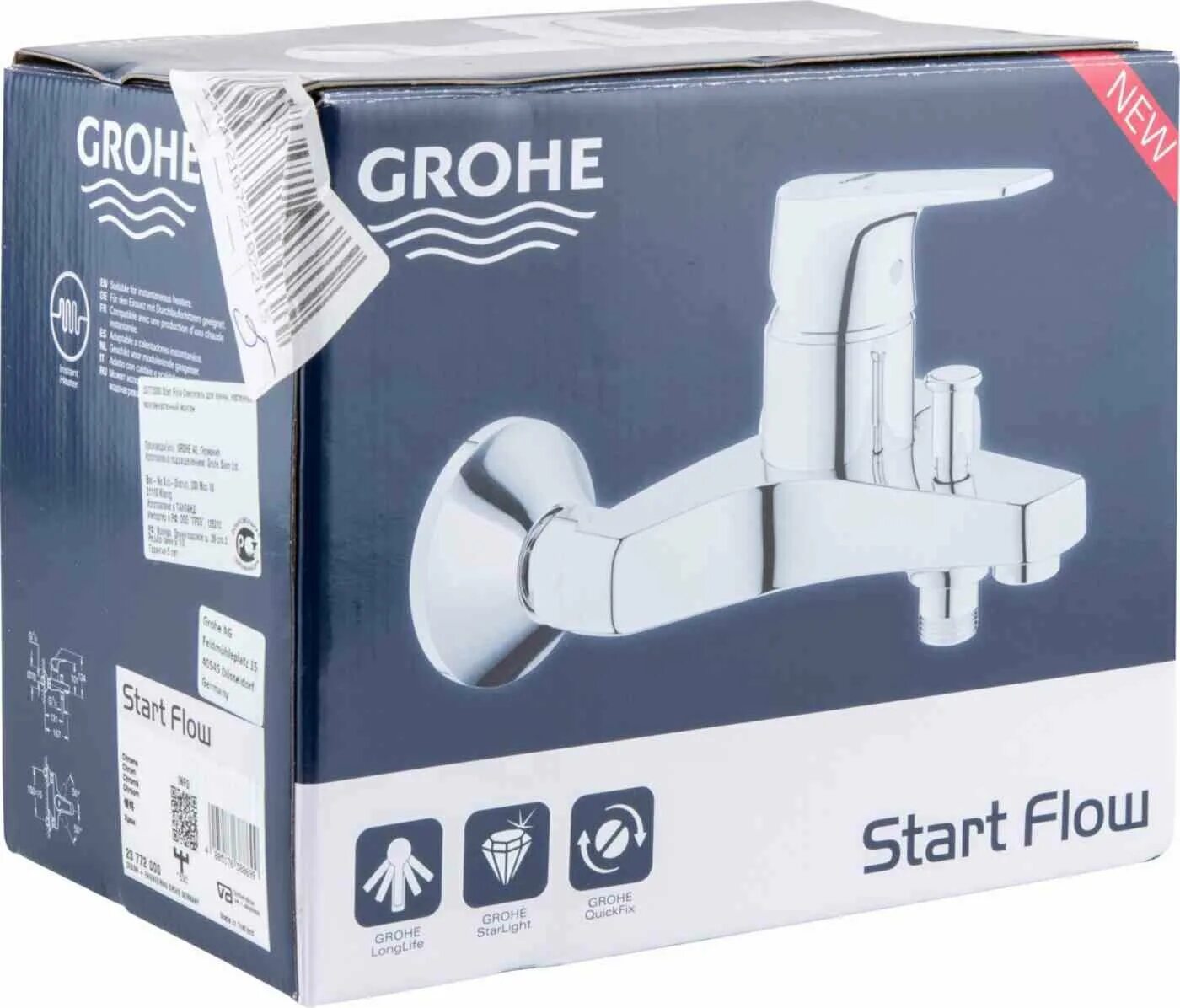 Start flow. Смеситель для ванны Grohe start Flow 23772000. Grohe start Flow для раковины. Grohe start Flow набор 3 в 1. Смеситель для ванны Grohe start Flow 23772000 короткий излив.