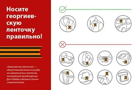На какой стороне носить георгиевскую