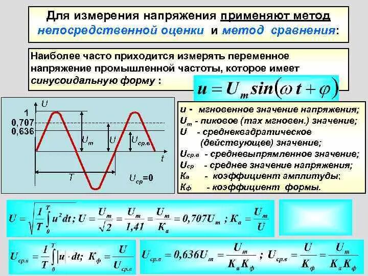 Переменная составляющая. Средневыпрямленное значение напряжения. Среднеквадратичное значение напряжения переменного тока. Средне ввпрямленное напряжение. Среднеквадратичное напряжение синусоидального напряжения.