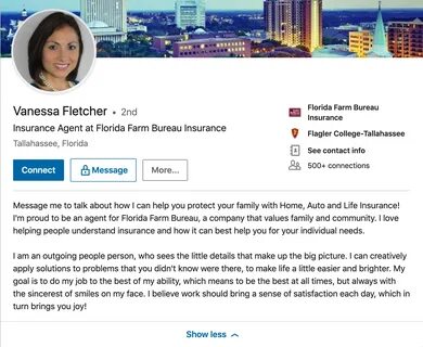 Insurance-Agent-LinkedIn-Summary-Example 2.