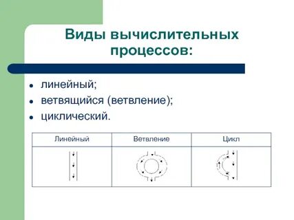 Виды процессов в программах