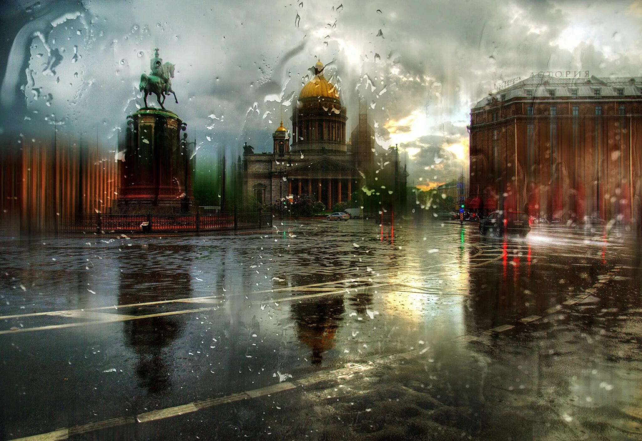 Дождь в большом городе