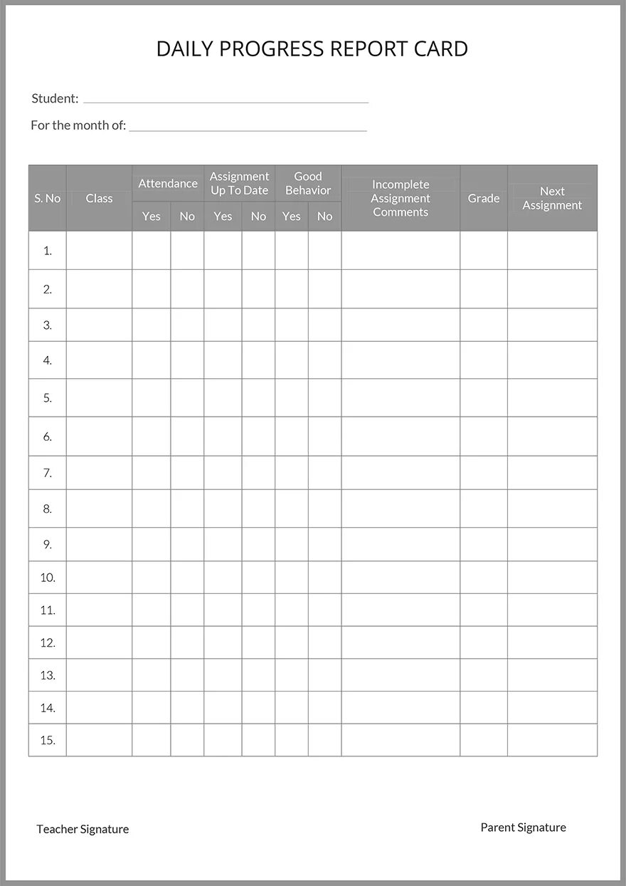 Report Card of a student. Attendance Report Card. Progress Report Card. Report Card Template. Progress reporting