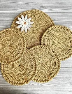 Круглая салфетка из шнура
