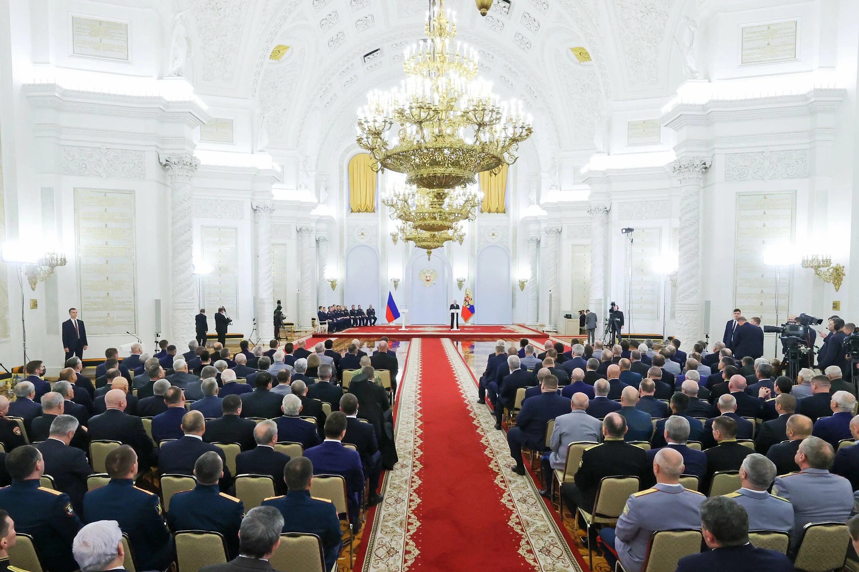 8 декабря 2017. Награждение в Кремле. Награждение в Георгиевском зале. Церемония награждения президента РФ.